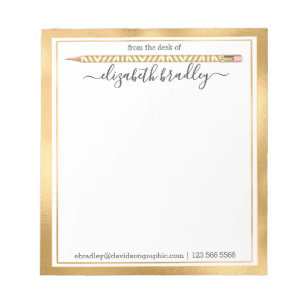 Personalized Name   From The Desk Of Notepad