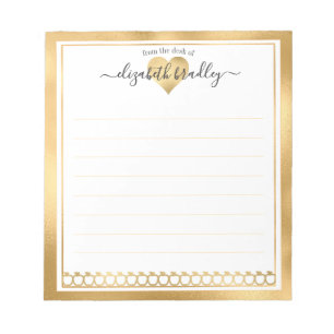 Personalized Name   From The Desk Of Notepad