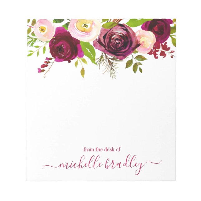 Personalized Name | From The Desk Of Notepad (Front)