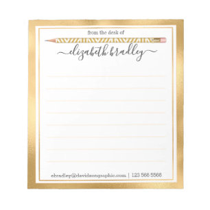 Personalized Name   From The Desk Of Notepad