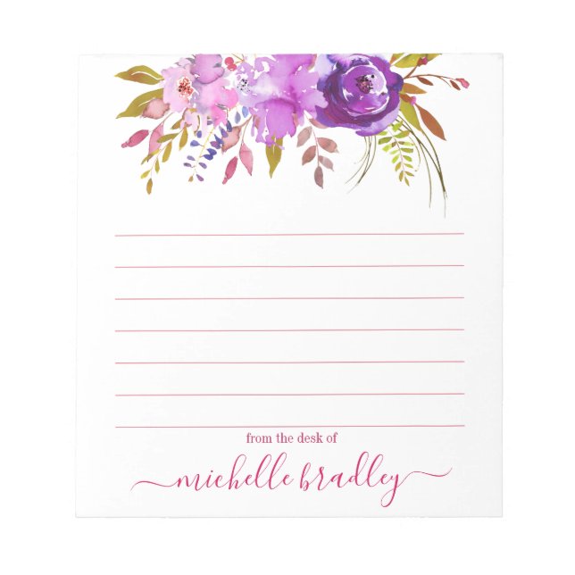 Personalized Name | From The Desk Of Notepad (Front)