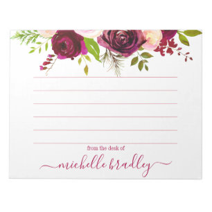 Personalized Name   From The Desk Of Notepad