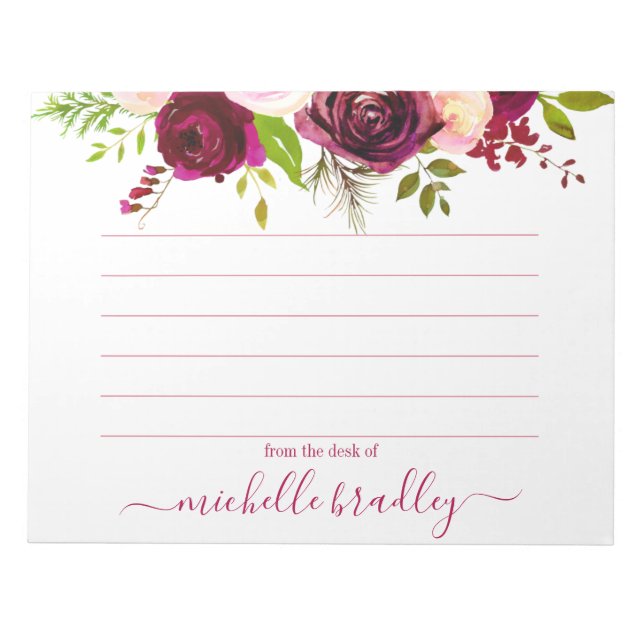 Personalized Name | From The Desk Of Notepad (Front)