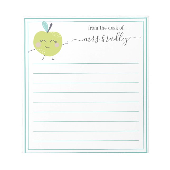 Personalized Name | From The Desk Of Notepad (Front)