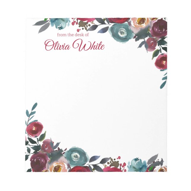 Personalized Name | From The Desk Of Notepad (Front)