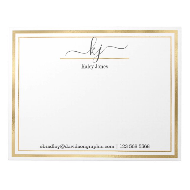 Personalized Name | From The Desk Of Notepad (Front)