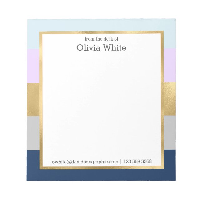 Personalized Name | From The Desk Of Notepad (Front)