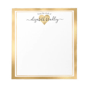 Personalized Name   From The Desk Of Notepad