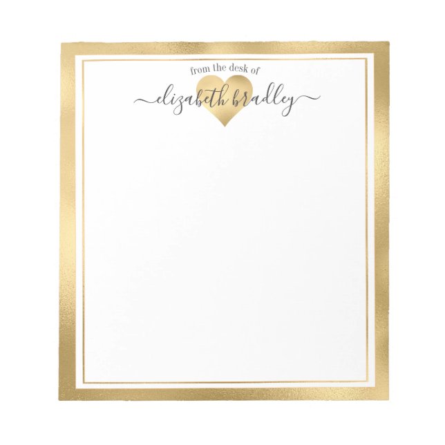 Personalized Name | From The Desk Of Notepad (Front)