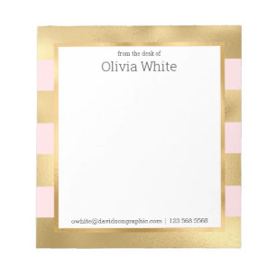 Personalized Name   From The Desk Of Notepad