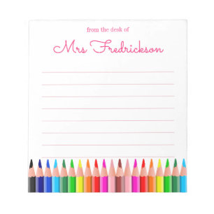 Personalized Name   From The Desk Of Notepad