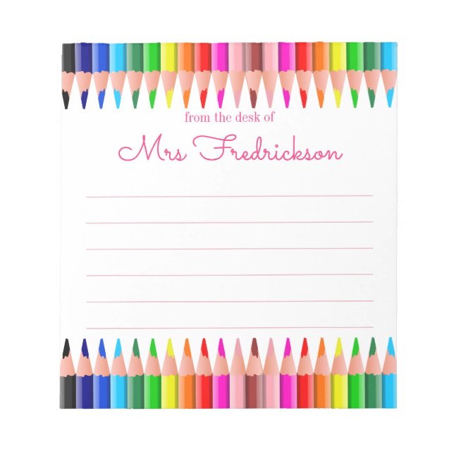 Personalized Name | From The Desk Of Notepad (Front)