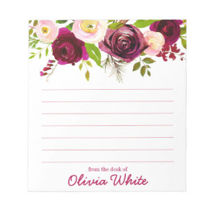 Personalized Name   From The Desk Of Notepad