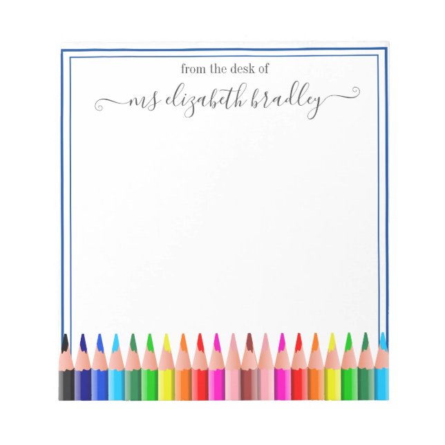 Personalized Name | From The Desk Of Notepad (Front)