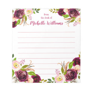 Personalized Name From The Desk Of Notepad