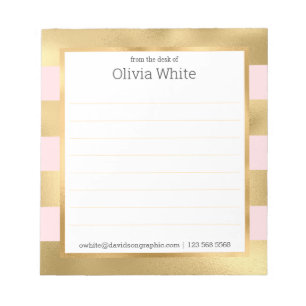 Personalized Name   From The Desk Of Notepad