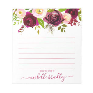 Personalized Name   From The Desk Of Notepad