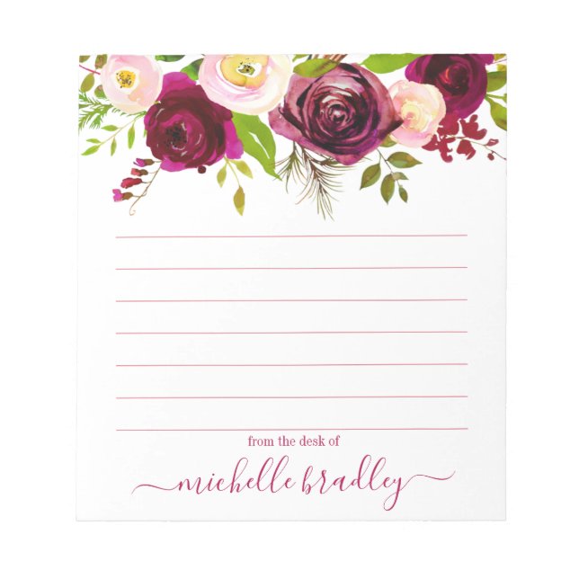 Personalized Name | From The Desk Of Notepad (Front)