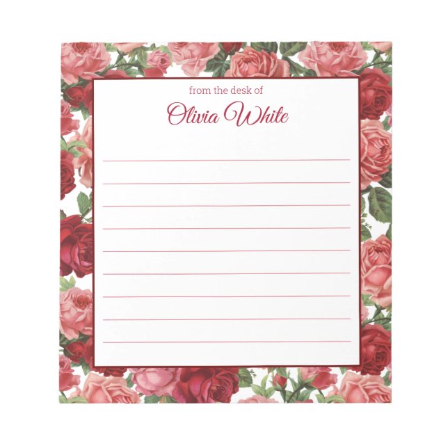 Personalized Name | From The Desk Of Notepad (Front)