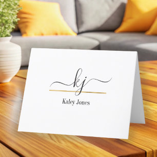 Personalized Name   From The Desk Of Thank You Card
