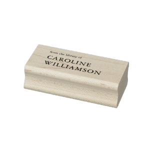 Personalized Name From the Library of Book Rubber Stamp