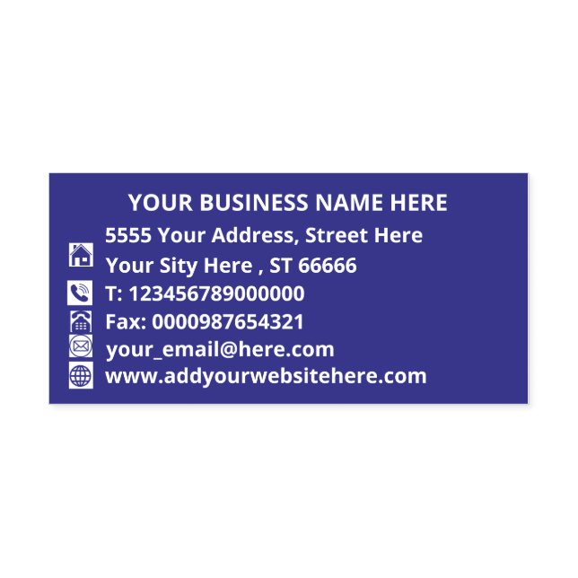 Personalized Name Full Info Address Color Stamp (Design)