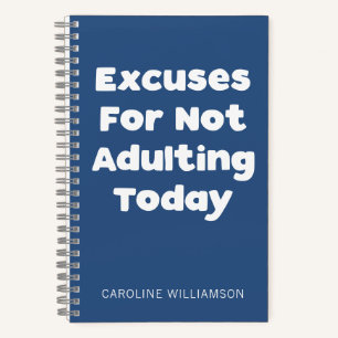 Personalized Name Funny Adulting Quote for Mom Notebook