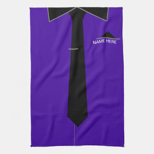 Personalized Name Funny Business Kitchen Towel (Vertical)