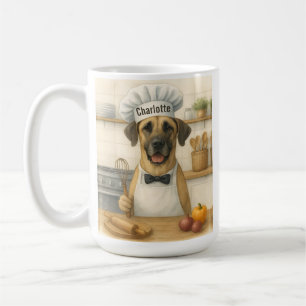 Personalized Name Funny Great Dane Dog Chef Coffee Mug