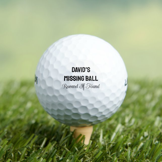 Personalized Name Funny Lost Gold family Work Golf Balls (Insitu Tee)