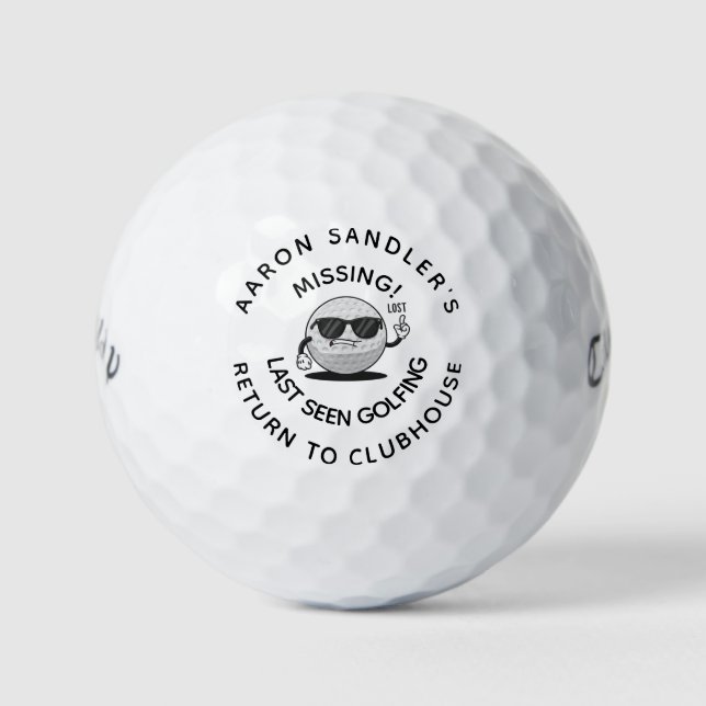 Personalized Name Funny Lost Golf Ball Custom Gift (Front)
