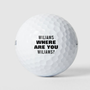 Personalized Name Funny Lost Golf Balls
