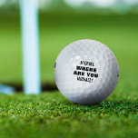 Personalized Name Funny Lost Golf Balls<br><div class="desc">Introducing our unique Personalized Funny Lost Golf Balls,  designed to make every swing an adventure! Stray from the ordinary with a personal touch—your name—and a cheeky saying,  'Where are you?'. Beware,  these balls have a sense of humour and are known to play hide and seek!</div>