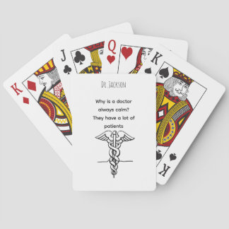 Personalized Name  funny  puns doctor gift Playing Cards