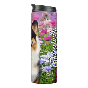 Personalized Name Garden Dweller Corgi Thermal Tumbler