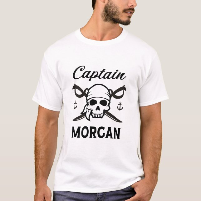 Personalized Name Gift Captain Morgan T-Shirt (Front)