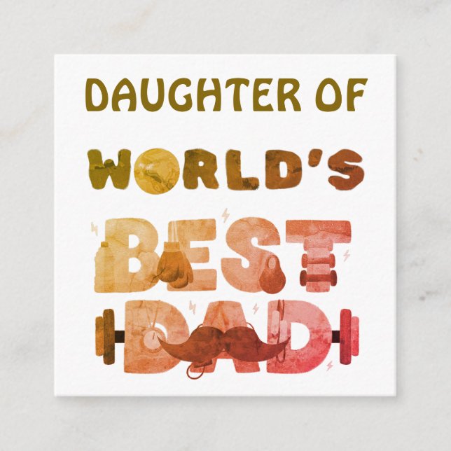 Personalized Name Gift for Son or Daughter Enclosure Card (Front)