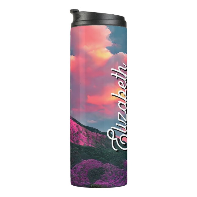 Personalized Name Glow of Evening Thermal Tumbler (Rotated Right)