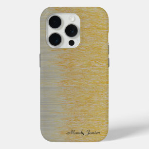 Personalized Name Gold and Silver Assembly iPhone 15 Pro Case