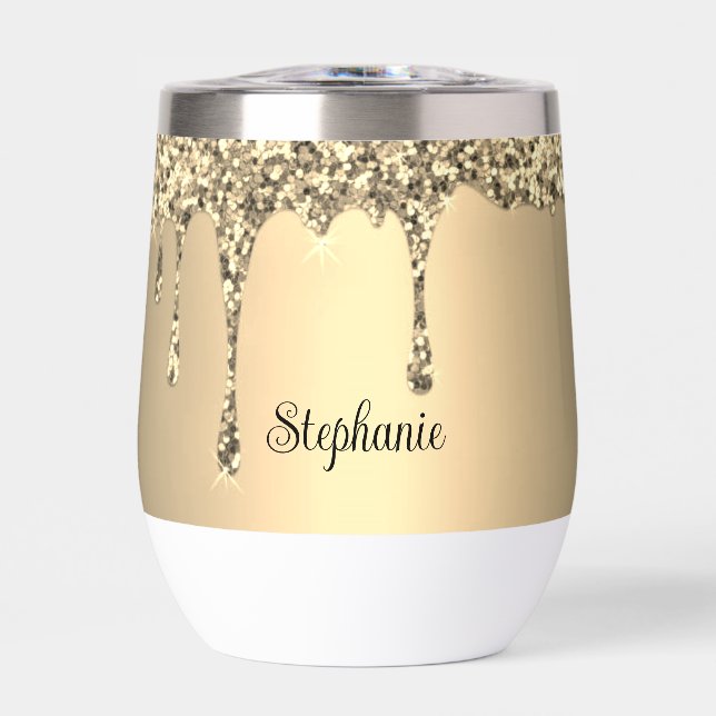 Personalized name Gold Drip Script Monogram (Front)