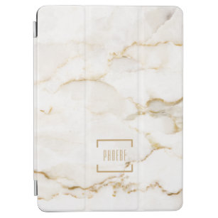 Personalized Name Gold Effect Marble iPad Air Cover