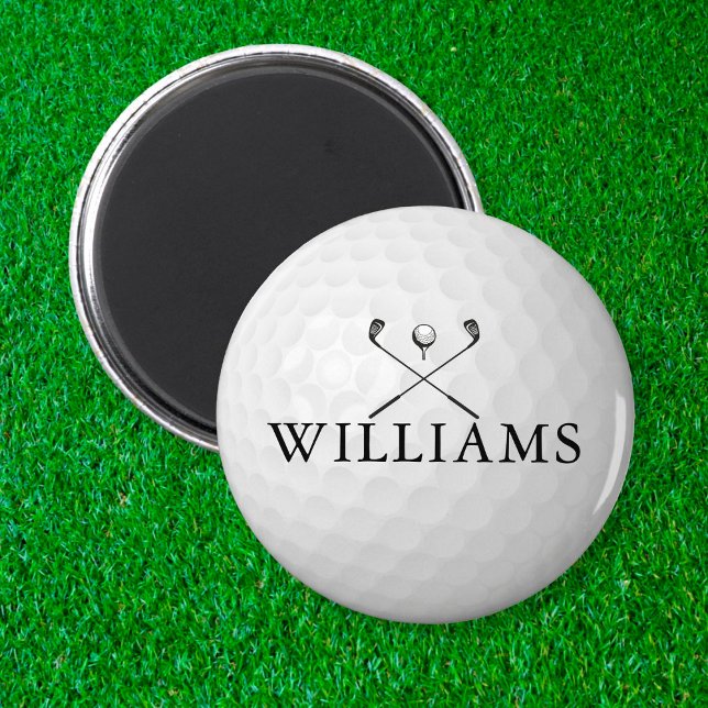 Personalized Name Golf Ball And Clubs  Magnet (Creator Uploaded)