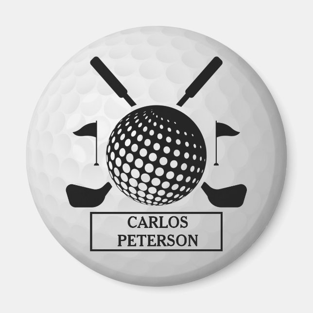 Personalized Name Golf Ball Magnet (Front)