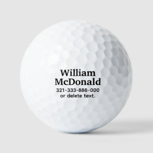 Personalized Name Golf Balls Template DISPLAY 1