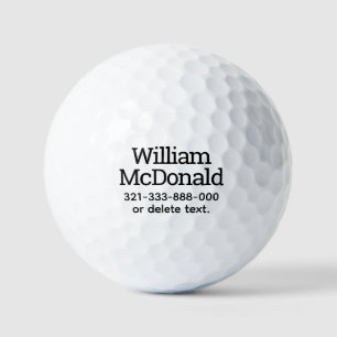 Personalized Name Golf Balls Template DISPLAY 13