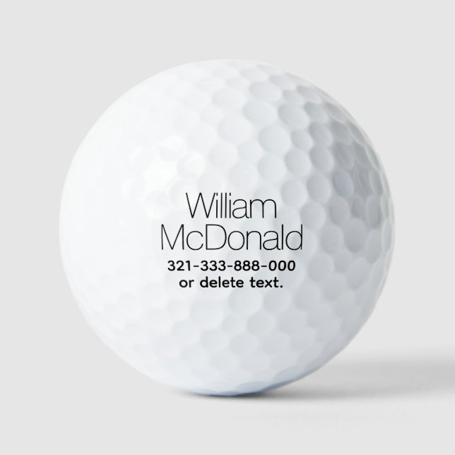 Personalized Name Golf Balls Template DISPLAY 21 (Front)