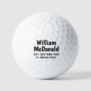 Personalized Name Golf Balls Template FUN RETRO 4