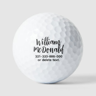Personalized Name Golf Balls Template SCRIPT 31