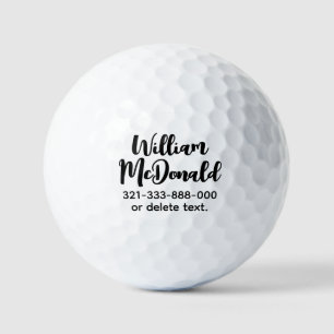 Personalized Name Golf Balls Template SCRIPT 38