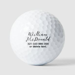 Personalized Name Golf Balls Template SCRIPT 43